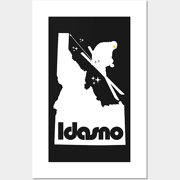 Idasno Skier-White Wall Art by GrumpyDog